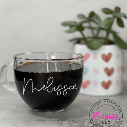 Clear Glass 16oz Custom Mug