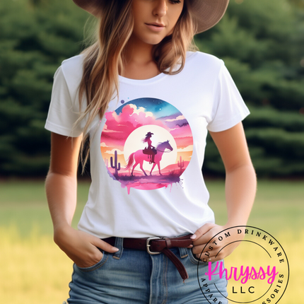 Ride in Style: Cowgirl Chic Unisex Shirt