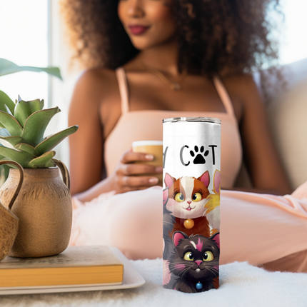 Crazy Cat Lady 20oz Tumbler with Straw