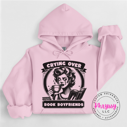 Crying Over Book Boyfriends Bookish Hoodie | Gift for Book Lovers