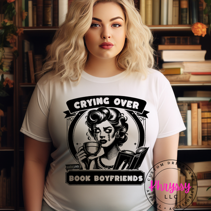 Crying Over Book Boyfriends Unisex Shirt