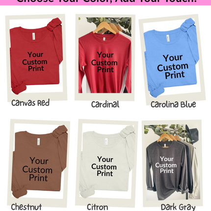 Adult Bella+Canvas Custom Canvas Print- Express Your Unique Style