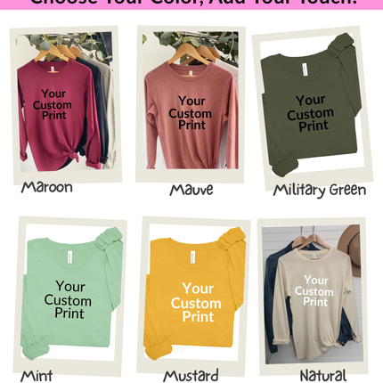 Adult Bella+Canvas Custom Canvas Print- Express Your Unique Style