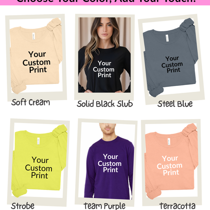 Adult Bella+Canvas Custom Canvas Print- Express Your Unique Style