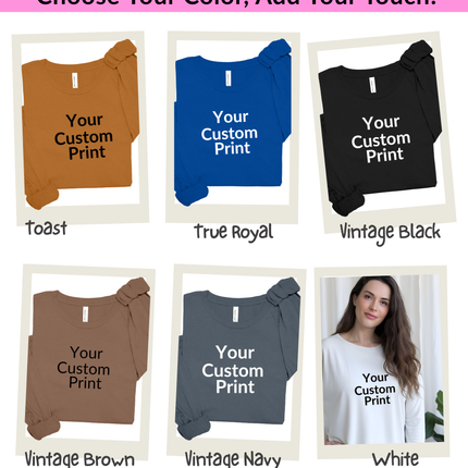 Adult Bella+Canvas Custom Canvas Print- Express Your Unique Style