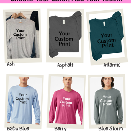 Adult Bella+Canvas Custom Canvas Print- Express Your Unique Style