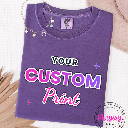 Adult Comfort Colors Custom Print Long Sleeve- Express Your Unique Style