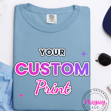 Adult Comfort Colors Custom Print Long Sleeve- Express Your Unique Style