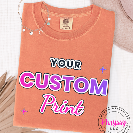 Adult Comfort Colors Custom Print Long Sleeve- Express Your Unique Style