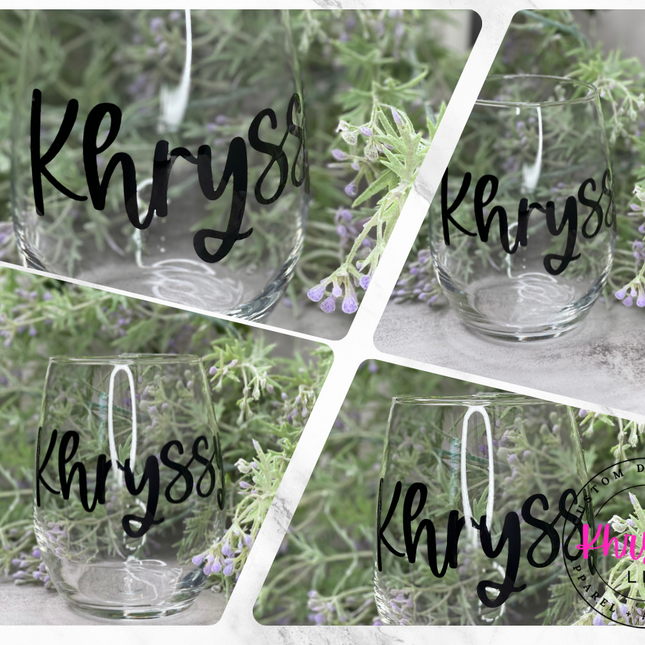 Personalized Stemless 20.5oz Wine Glass