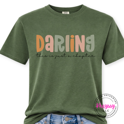 Hemp tee featuring This Is Just A Chapter encouragement design in soft colors