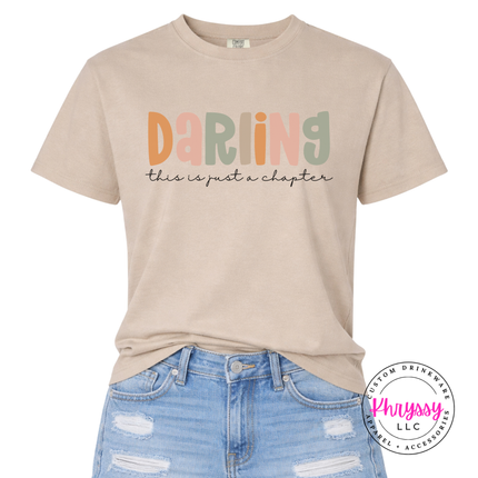 Sandstone tee showing a gentle pastel encouragement and hope graphic