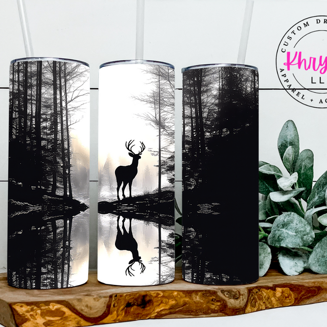 Dark Deer 20oz Tumbler with Straw