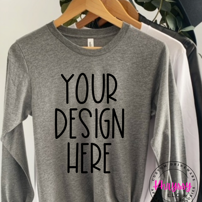 Design Your Own Adult Unisex Long Sleeve Shirt