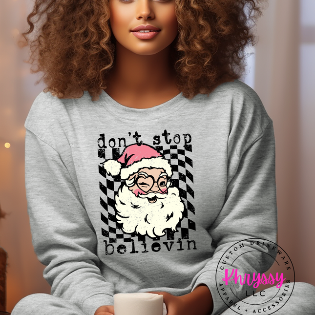 Don't Stop Believing Unisex Santa Shirt