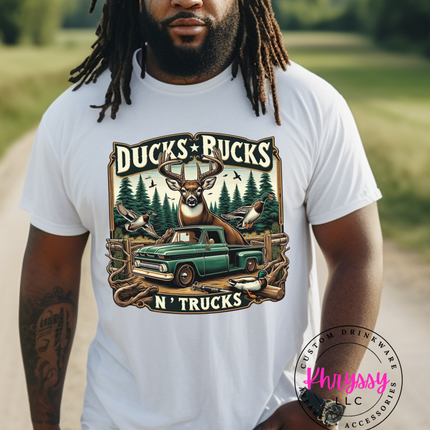 Ducks, Bucks N' Trucks Outdoor Enthusiast Unisex Shirt!