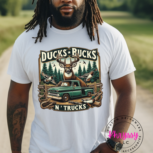 Ducks, Bucks N' Trucks Outdoor Enthusiast Unisex Shirt!