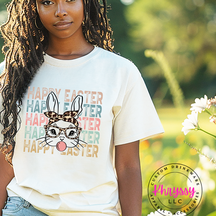 Triple Joy: Happy Easter Trio Print Unisex Shirt