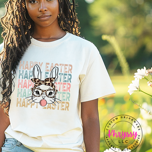 Triple Joy: Happy Easter Trio Print Unisex Shirt