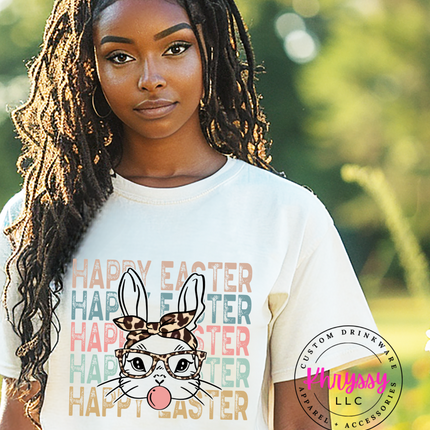 Triple Joy: Happy Easter Trio Print Unisex Shirt