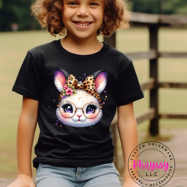 Bunny Hipster Style Tee: Headband and Glasses Edition!