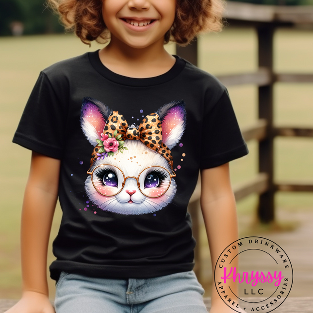 Bunny Hipster Style Tee: Headband and Glasses Edition!