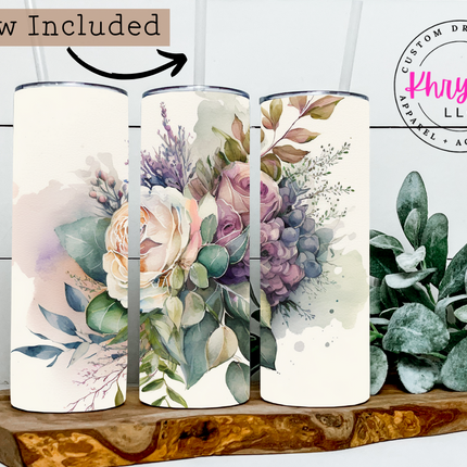 Enchanted Bouquet 20oz Tumbler with Straw