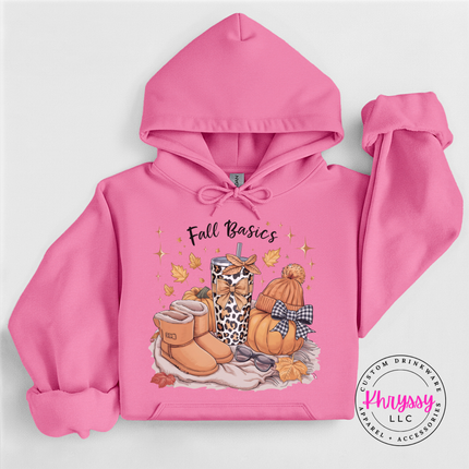 Azalea hoodie with the fall basics boots leopard cup and pumpkin design