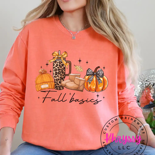 Fall Basics Shirt - Pumpkin, Leopard, & Cozy Style