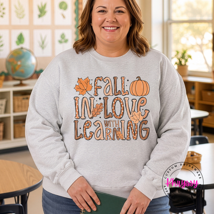 Fall In Love With Learning Crewneck Sweatshirt