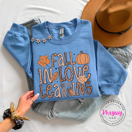 Fall In Love With Learning Crewneck Sweatshirt
