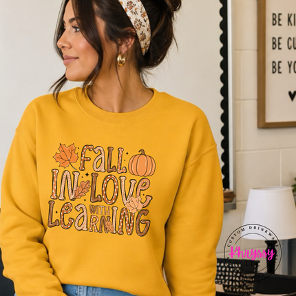 Fall In Love With Learning Crewneck Sweatshirt