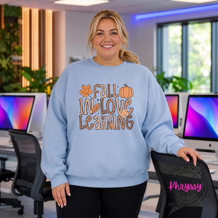 Fall In Love With Learning Crewneck Sweatshirt