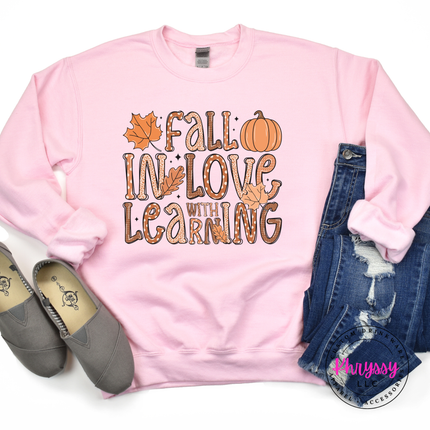 Fall In Love With Learning Crewneck Sweatshirt