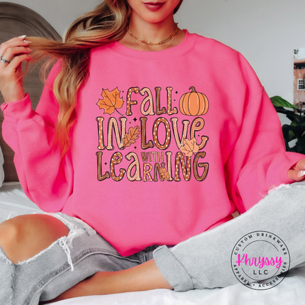 Fall In Love With Learning Crewneck Sweatshirt