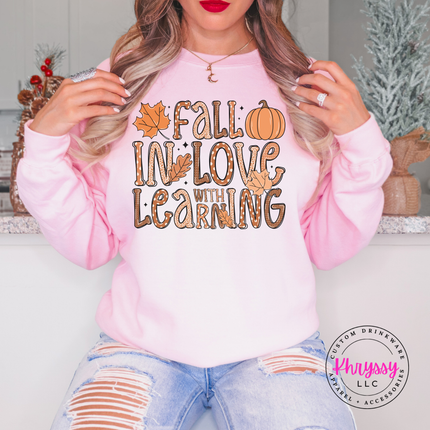 Fall In Love With Learning Crewneck Sweatshirt