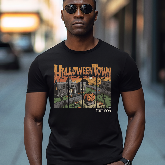 Halloween Town T-Shirt | Vintage Halloween Graphic Tee | Spooky Autumn Apparel