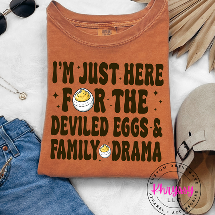 Funny Deviled Eggs & Family Drama Unisex T-Shirt - Perfect for Holiday Gatherings