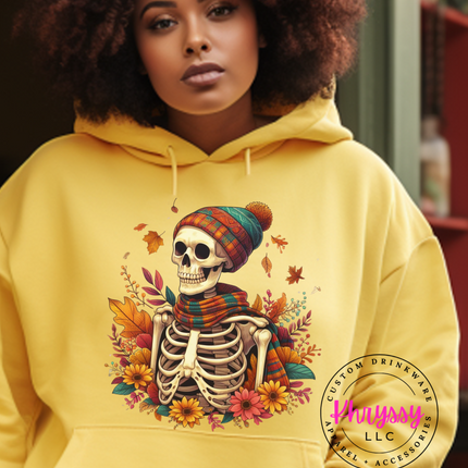 Autumn Vibes Skeleton Unisex Hoodie