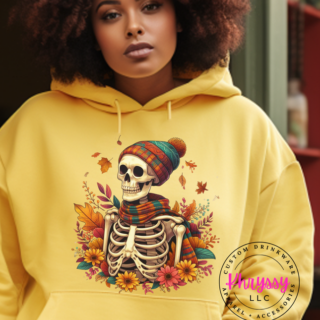 Autumn Vibes Skeleton Unisex Hoodie