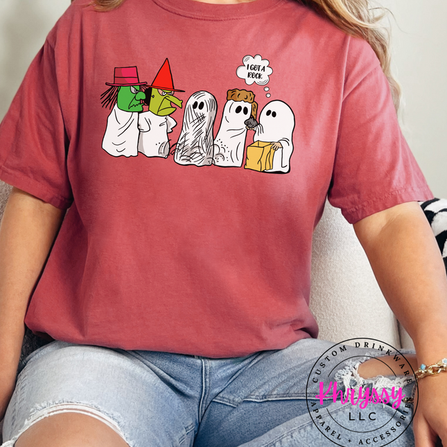 Retro Halloween Ghost Parody T-Shirt | Cute Cartoon Spooky Tee | Unisex Halloween Humor Shirt