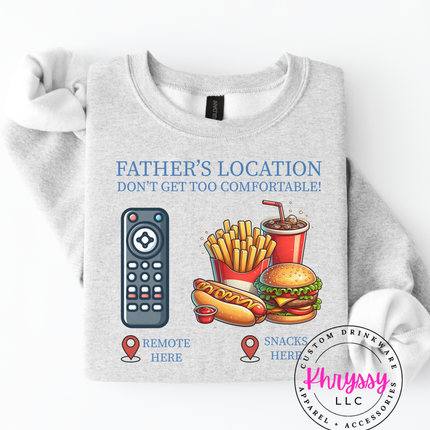 Father’s Location Remote And Snacks — Don’t Get Too Comfortable
