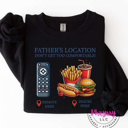Father’s Location Remote And Snacks — Don’t Get Too Comfortable