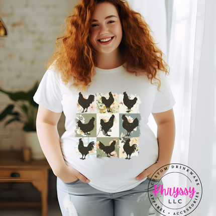 Crazy Chicken Lady — Floral Farmhouse Statement