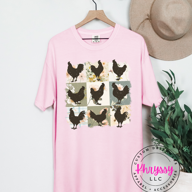 Crazy Chicken Lady — Floral Farmhouse Statement