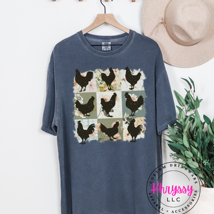 Crazy Chicken Lady — Floral Farmhouse Statement