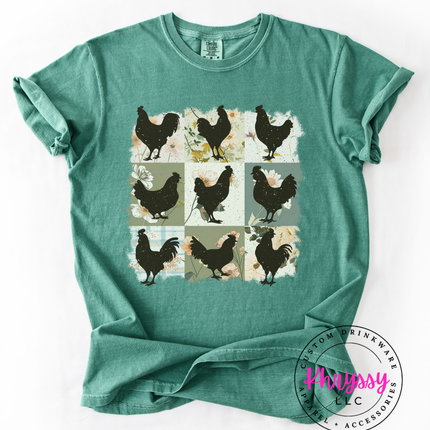 Crazy Chicken Lady — Floral Farmhouse Statement