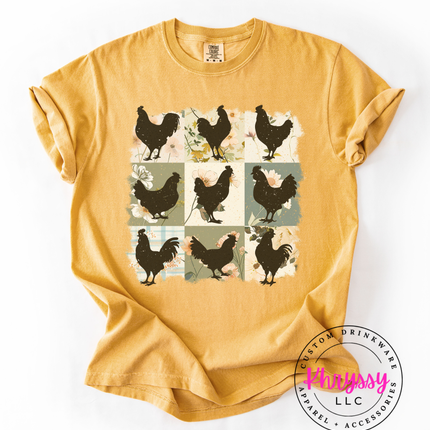 Crazy Chicken Lady — Floral Farmhouse Statement