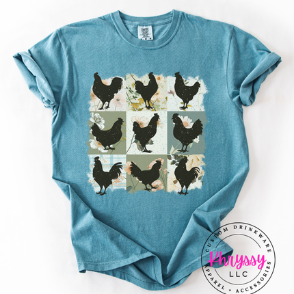 Crazy Chicken Lady — Floral Farmhouse Statement