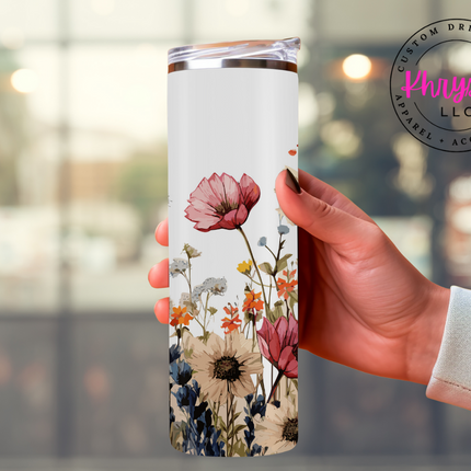 Blossom Breeze Floral 20oz Tumbler with Straw